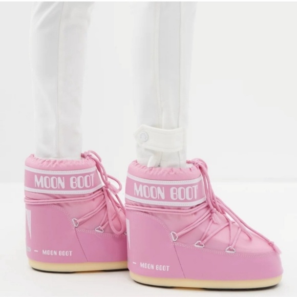 Moon Boot Icon Low Pink Nylon Boots - Picture 4 of 14